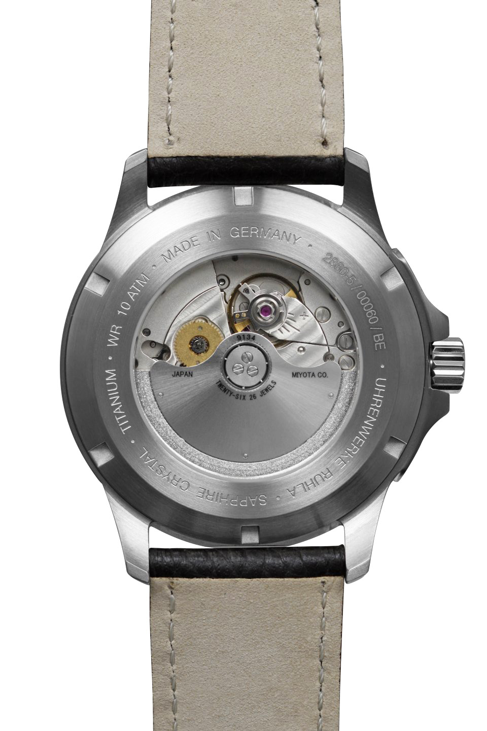 Sapphire Titanium Aviation 10atm HAU, Bauhaus Kal. | in | | Made Germany | Uhren Shop wr Bauhaus Alle Uhren – Herren Automatik 42mm, crystal, bauhaus Aviation P9134, | Gangreserve case