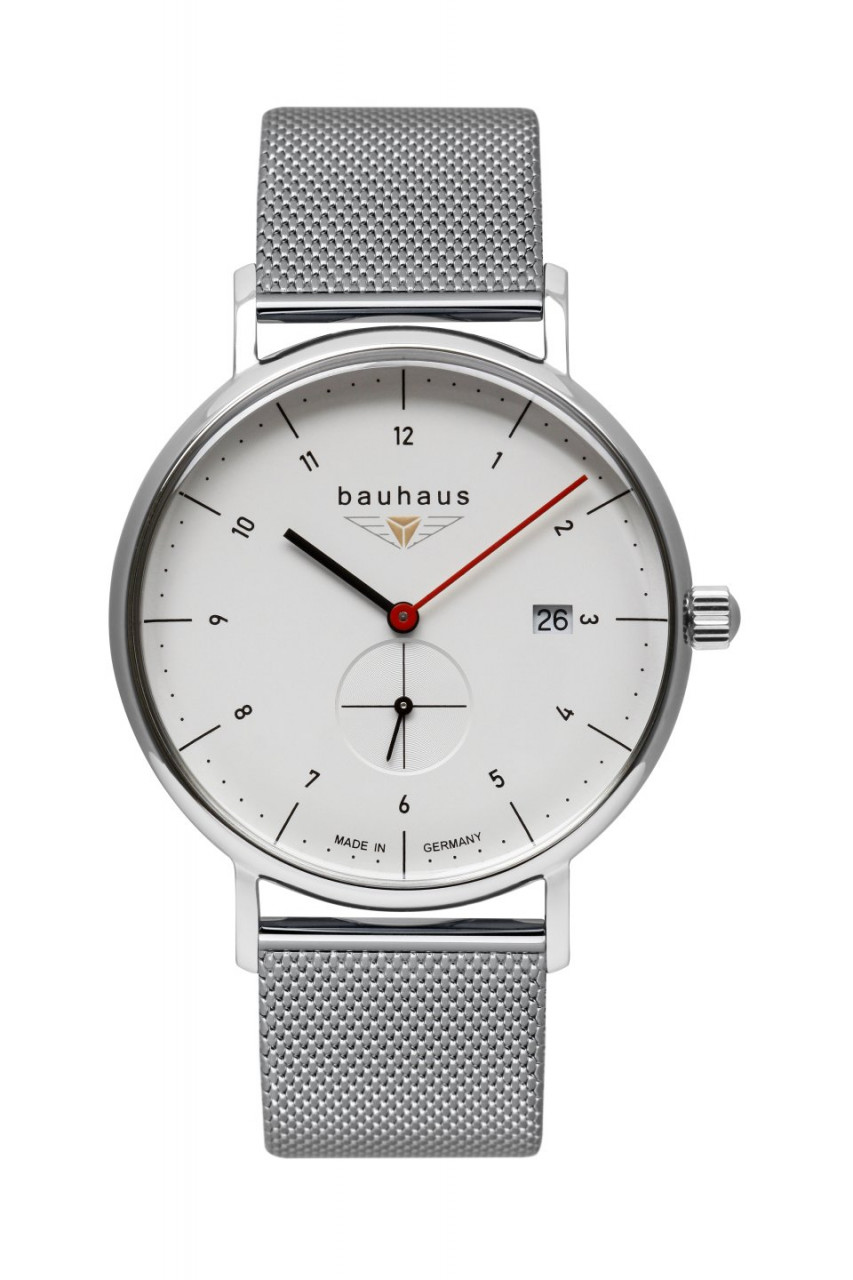 HAU, Bauhaus Quarz kl.Sekunde MB Ronda Kal. 6004.D Swiss made, Steelcase 41mm, wr 5atm