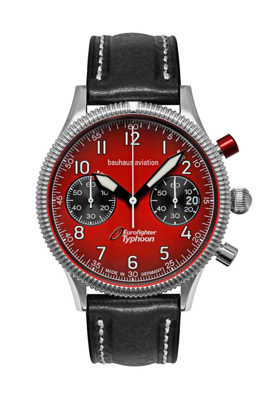 HAU, BHA Eurofighter Quarz 6S21 red Citizen 6S21 wr 5atm, MineralglK1
