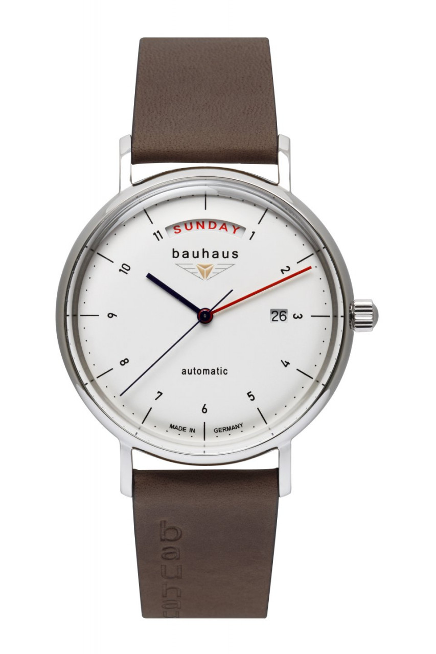 HAU, Bauhaus Automatik DayDate Miyota Kal. 8285 21 Jewels, Steelcase 41mm, wr 5atm