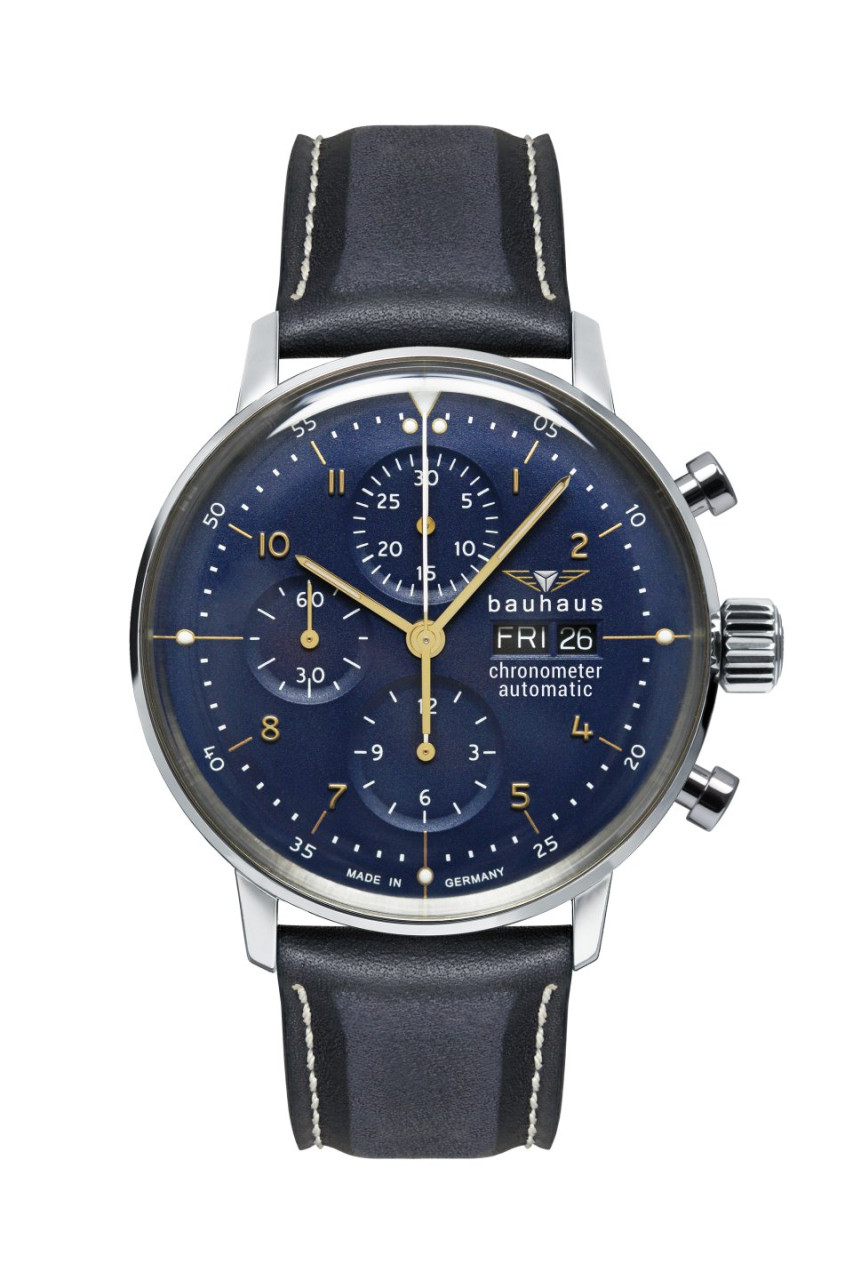 HAU, Bauhaus Classic Chronometer Automatik Swiss ETA 7750_chronometer 27 Jewels, Steelcase 5atm, Mineral crystal