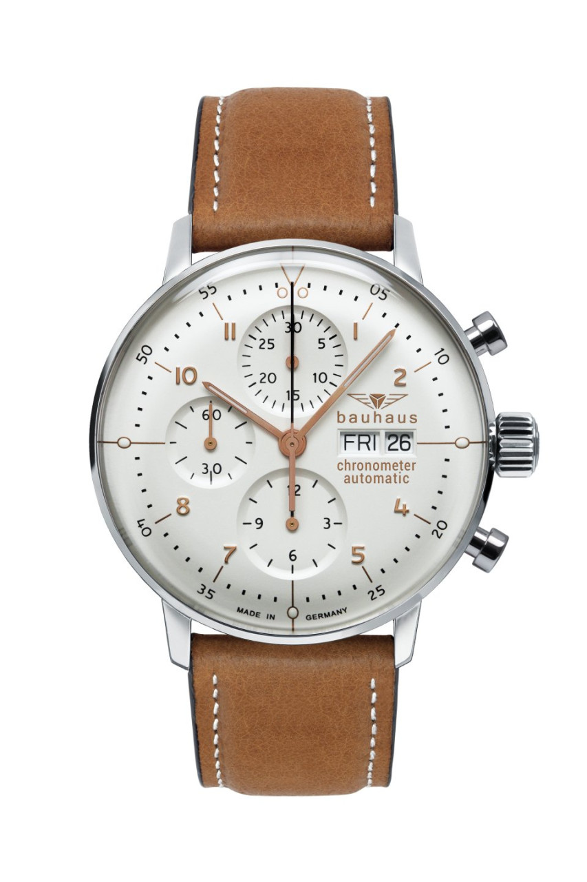 HAU, Bauhaus Classic Chronometer Automatik Swiss ETA 7750_chronometer 27 Jewels, Steelcase 5atm, Mineral crystal