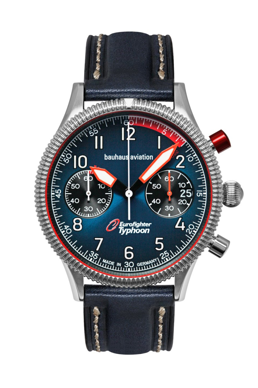 HAU, BHA Eurofighter Quarz 6S21 blue Citizen 6S21 wr 5atm, MineralglK1