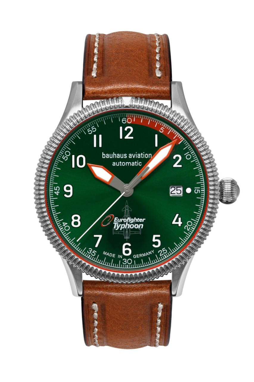 HAU, BHA Eurofighter Automatik SW200 GREEN Sellita SW200 wr 10atm, MineralglK1