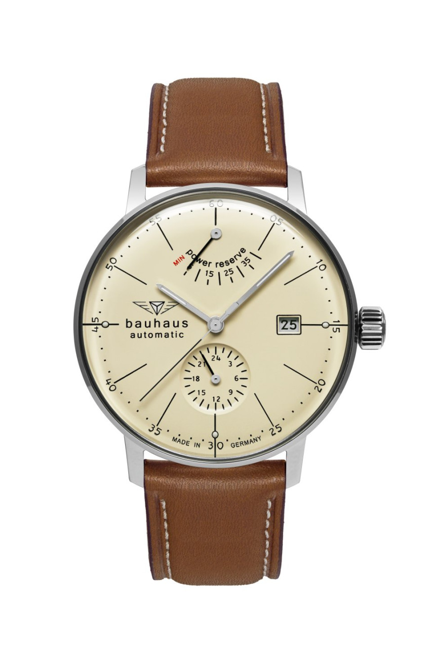 HAU, Bauhaus Automatik Gangreserve Cal. 9132 Kal. 9132 26 Jewels, Steelcase 41mm, M-K1 crystal, wr 5