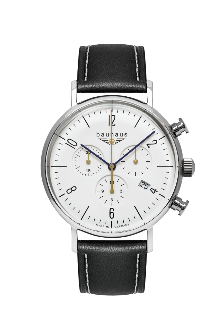 HAU, Bauhaus Pure Chronograph 5030.D Ronda 5030.D, Steelcase 41mm, wr 5atm