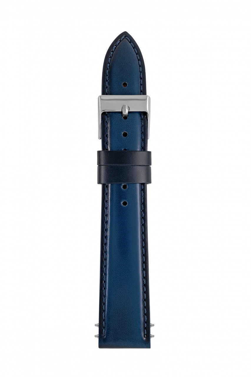 LB GM Cordovan blue 328, padded, f. 2126-1 Kalbsleder, Cordovan Optik, hand made brushed